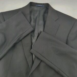 Loro Piana Hart Schaffner Marx Gold Trumpeter 39R Black 100% Cashmere Blazer USA